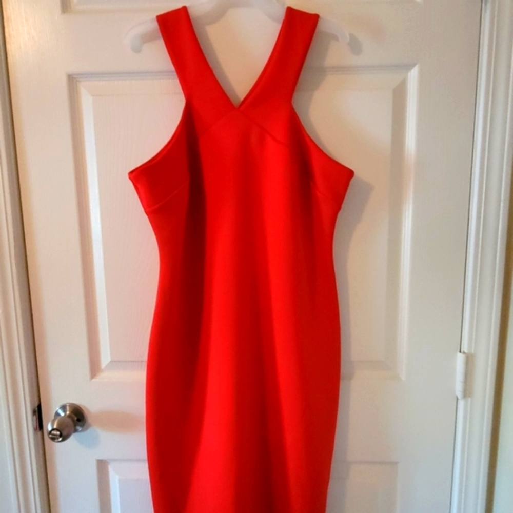 Jennifer lopez bodycon stretchy red dress